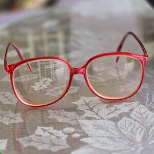 Vibrant Red Oversized Square Glasses